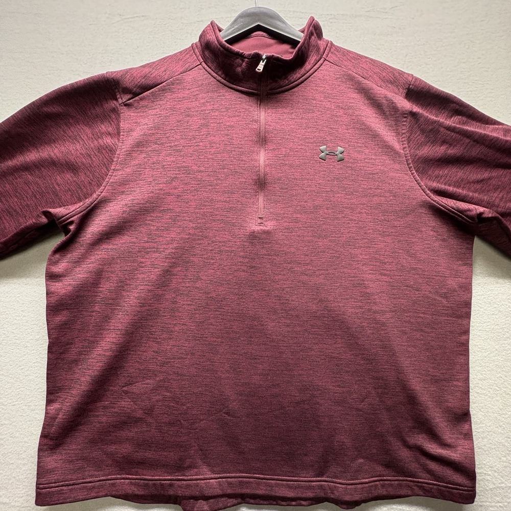 Under Armour Coldgear 1/4 Zip Pullover Loose 2XL Red